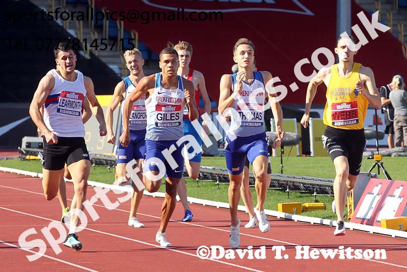 Mens 800 metres, 2019 Muller British Championships, Alexander Stadium, Birmingham. Photo: David T. Hewitson/Sports for All Pics